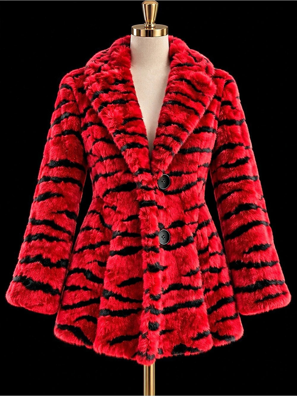 B.B. DAKOTA Faux Fur Animal Print Jacket Size Medium Like New